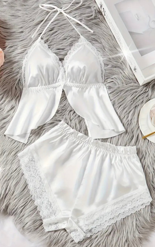 Pijama de seda blanca ref 113